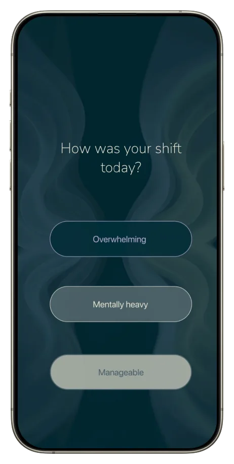 Emotional Check-ins screen